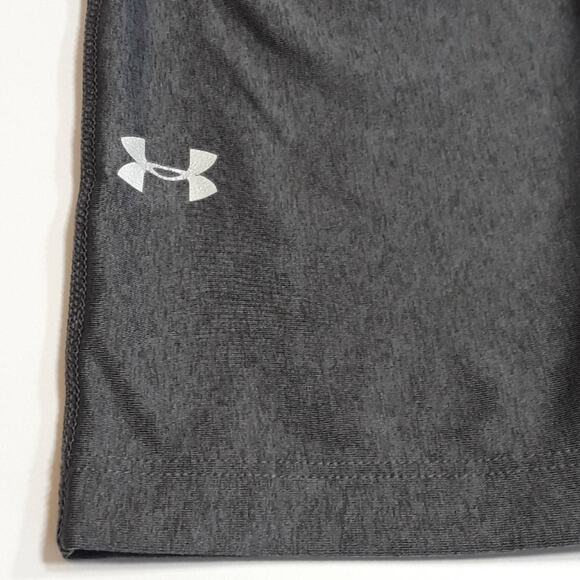 Womens Sz M Compression Heat Gear Gray Cropped Workout Leggings Under Armour - Picture 4 of 11